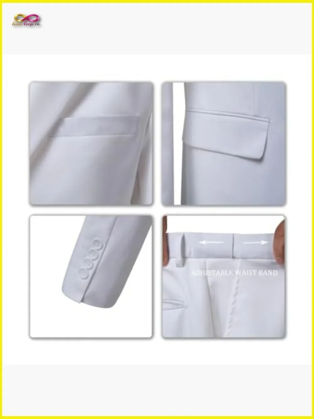 Slim Fit Three Piece Suit Set Modern Fitted Blazer Vest Pants Formal Wedding